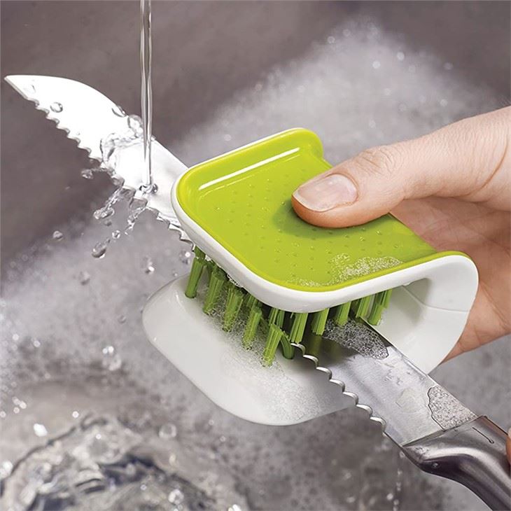 Sided Spoon Knives Washing Brush